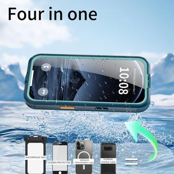 iPhone 17 Pro Max Redpepper IP68 Magnetisk vandtæt cover - Blå