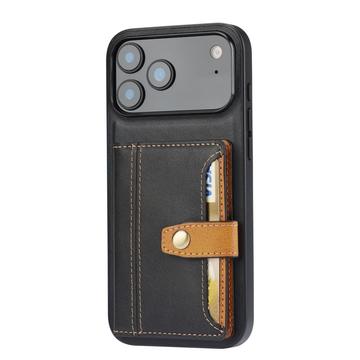 iPhone 17 Pro Max Retro Style Cover med Pung - Sort