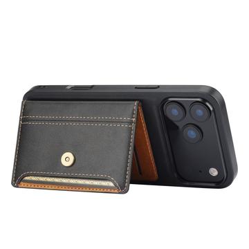 iPhone 17 Pro Max Retro Style Cover med Pung - Sort