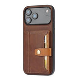 iPhone 17 Pro Max Retro Style Cover med Pung - Brun