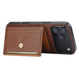 iPhone 17 Pro Max Retro Style Cover med Pung - Brun