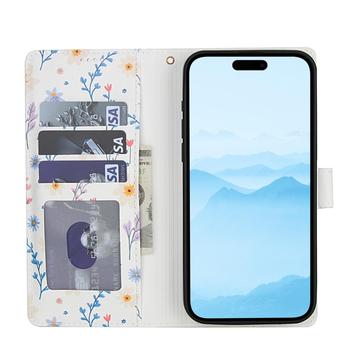 iPhone 17 Pro Max Rhombisk Blomsterpung - farverige blomster
