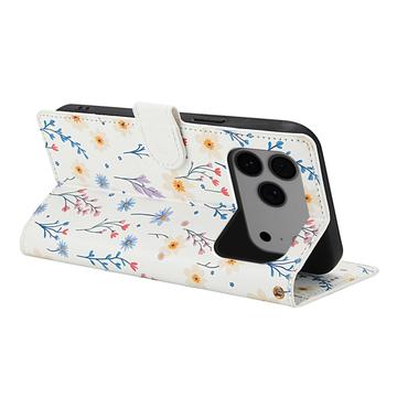 iPhone 17 Pro Max Rhombisk Blomsterpung - farverige blomster