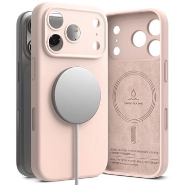 iPhone 17 Pro Max Ringke Liquid Silicone MagSafe Cover - Pink Sand