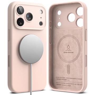 iPhone 17 Pro Max Ringke Liquid Silicone MagSafe Cover - Pink Sand