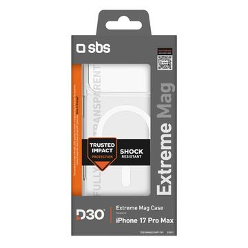 iPhone 17 Pro Max SBS Extreme Mag D3O MagSafe Cover - Gennemsigtig