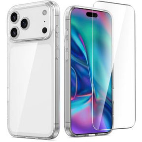 iPhone 17 Pro Max Saii 2-i-1 TPU Cover & Skærmbeskyttelse Hærdet Glas
