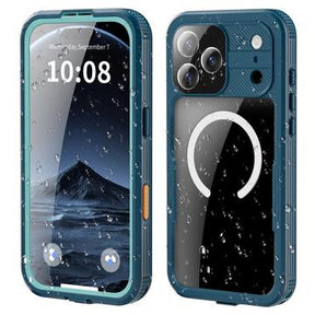 iPhone 17 Pro Max Shellbox M Series IP68 vandtæt cover - dykkercover med MagSafe-kompatibilitet - Blå