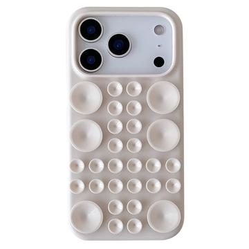 iPhone 17 Pro Max Silikone cover med sugekop - antik hvid