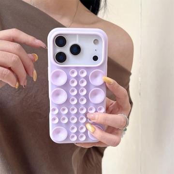 iPhone 17 Pro Max Silikone cover med sugekop - lyslilla