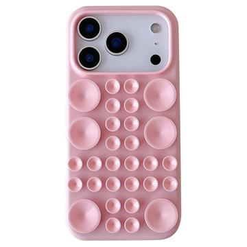 iPhone 17 Pro Max Silikone cover med sugekop - Pink