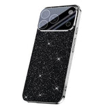 iPhone 17 Pro Max Mousserende Glitter Hybrid Cover - Sort