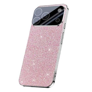 iPhone 17 Pro Max Mousserende Glitter Hybrid Cover - Pink