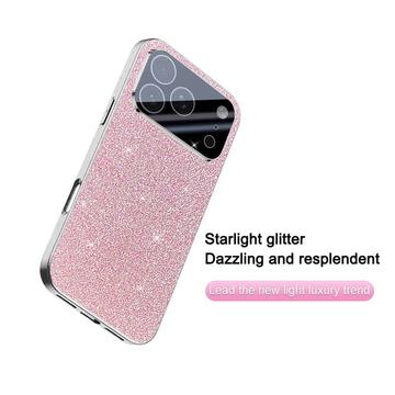 iPhone 17 Pro Max Mousserende Glitter Hybrid Cover - Pink