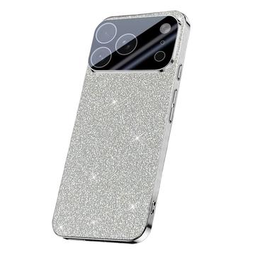 iPhone 17 Pro Max Mousserende Glitter Hybrid Cover - Sølv