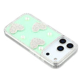 iPhone 17 Pro Max Funklende Kærlighed og Perle Hybrid Cover - Grøn