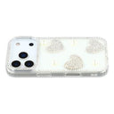 iPhone 17 Pro Max Funklende Kærlighed og Perle Hybrid Cover - Hvid