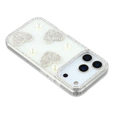 iPhone 17 Pro Max Funklende Kærlighed og Perle Hybrid Cover - Hvid