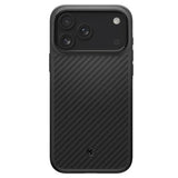 iPhone 17 Pro Max Spigen Enzo Aramid T Mag Cover - MagSafe-kompatibel - Sort / Sølv