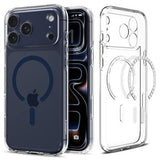 iPhone 17 Pro Max Spigen Ultra Hybrid Mag Cover - Klar / Dybblå