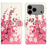 iPhone 17 Pro Max Style Series Pung Taske - Pink Blomster