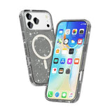 iPhone 17 Pro Max Stylish Glitter Series Hybrid Cover - MagSafe kompatibel - Sort