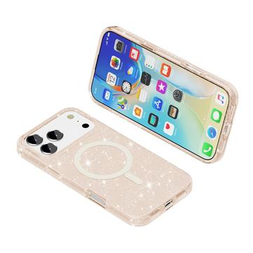 iPhone 17 Pro Max Stylish Glitter Series Hybrid Cover - MagSafe kompatibel - Guld