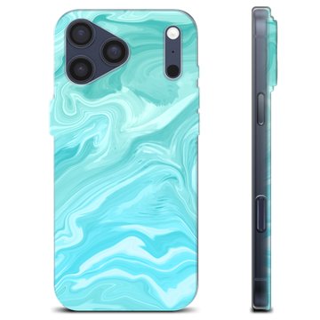 iPhone 17 Pro Max TPU Cover - Blå Marmor