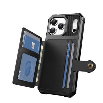 iPhone 17 Pro Max TPU Cover med Kortholder - Sort