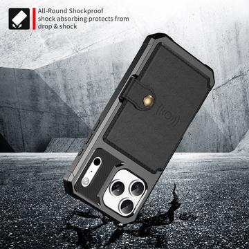 iPhone 17 Pro Max TPU Cover med Kortholder - Sort