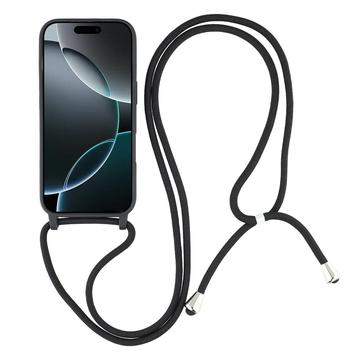 iPhone 17 Pro Max TPU Cover med Nøglesnor - Sort
