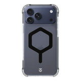 iPhone 17 Pro Max Tactical MagForce Hexagon Cover - MagSafe-kompatibel - sort / gennemsigtig