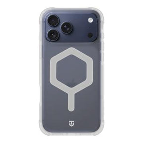 iPhone 17 Pro Max Tactical MagForce Hexagon Cover - MagSafe-kompatibel - hvid / gennemsigtig