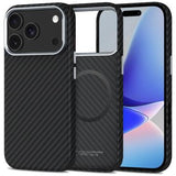 iPhone 17 Pro Max Tech-Protect Ion Carbon Plast Cover - MagSafe-kompatibel - Sort / sølv