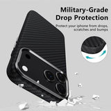 iPhone 17 Pro Max Tech-Protect Ion Carbon Plast Cover - MagSafe-kompatibel - Sort / sølv