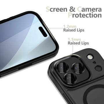 iPhone 17 Pro Max Tech-Protect MagCam Cover - MagSafe-kompatibel - mat sort