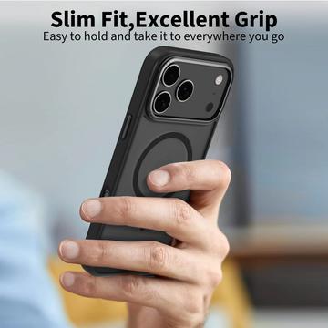 iPhone 17 Pro Max Tech-Protect MagEdge Cover - MagSafe-kompatibel - mat sort / gunmetal