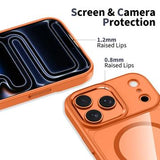 iPhone 17 Pro Max Tech-Protect Magmat Cover - MagSafe Kompatibel - Kosmisk Orange / Klar