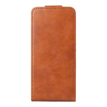 iPhone 17 Pro Max lodret flip-etui med stativ - Brun