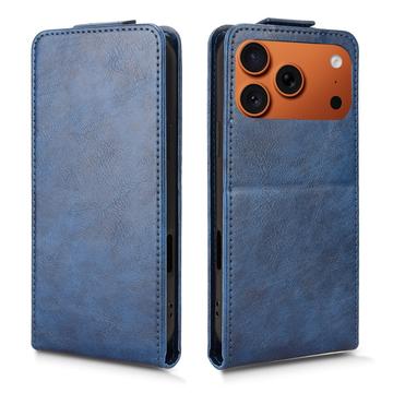 iPhone 17 Pro Max lodret flip-etui med stativ - mørkeblå