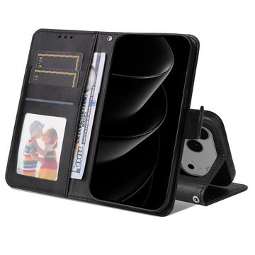 iPhone 17 Pro Max Pung Etui med Stativ - sort