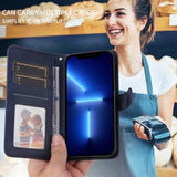 iPhone 17 Pro Max Pung Etui med Stativ - blå