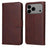 iPhone 17 Pro Max Pung Etui med Stativ - Brun