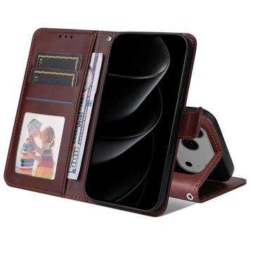iPhone 17 Pro Max Pung Etui med Stativ - Brun