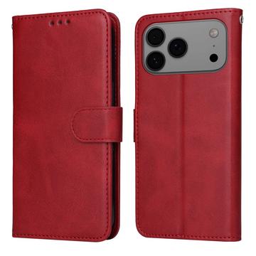 iPhone 17 Pro Max Pung Etui med Stativ - rød