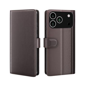 iPhone 17 Pro Max Læderpung med Stativ - Brun