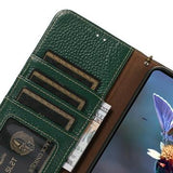 iPhone 17 Pro Max Læderpung med RFID - Grøn