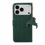 iPhone 17 Pro Max Læderpung med RFID - Grøn