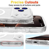 iPhone 17 Pro Max Wave-Edge Laser Glitter MagSafe Cover - Klar