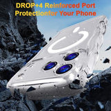 iPhone 17 Pro Max Wave-Edge Laser Glitter MagSafe Cover - Klar